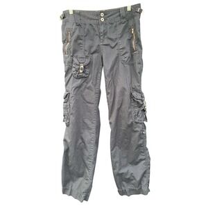 Polo 1967 Vintage Y2K Womens Black Cargo Pants Size 4 Grunge Baggy Utility 90s